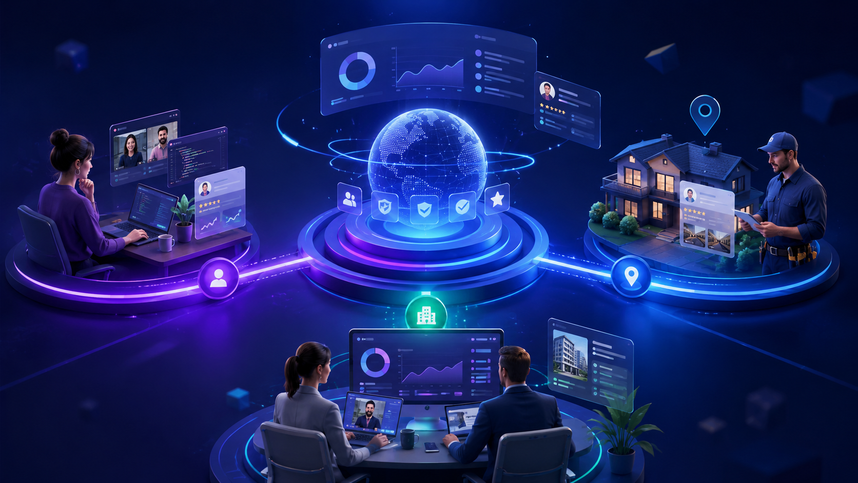 Freelancerists remote, local and B2B service marketplace ecosystem